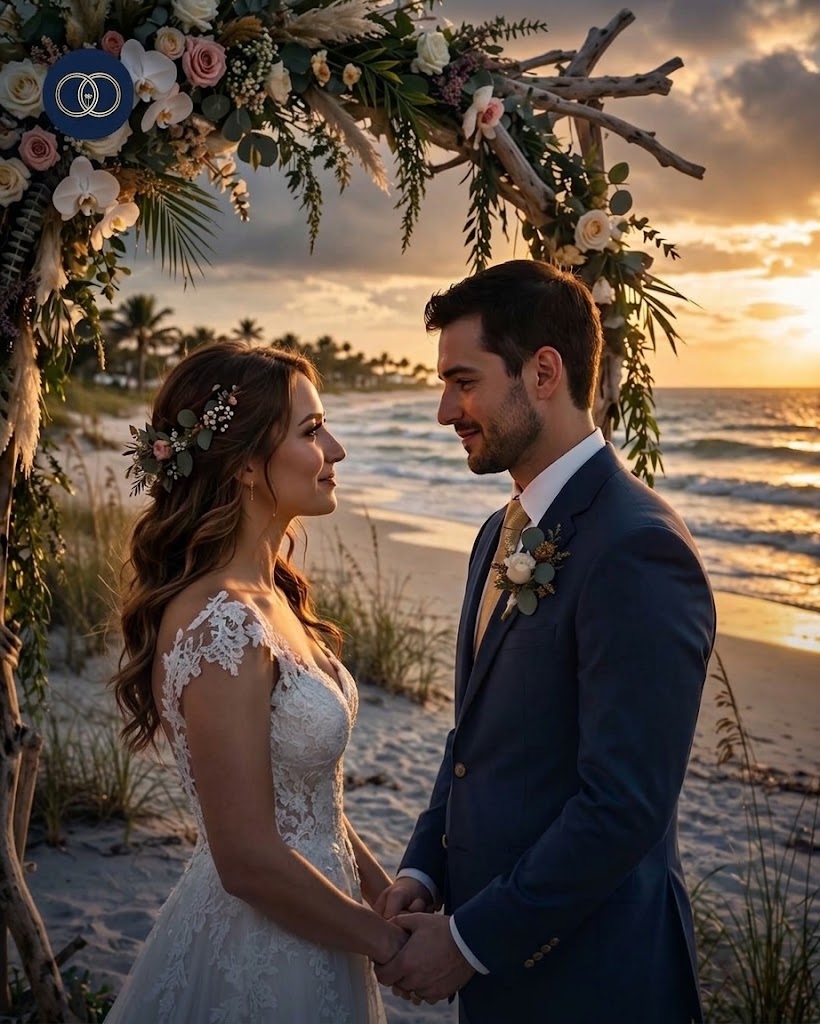 Florida Luxury Beachfront Wedding Ceremony Arch