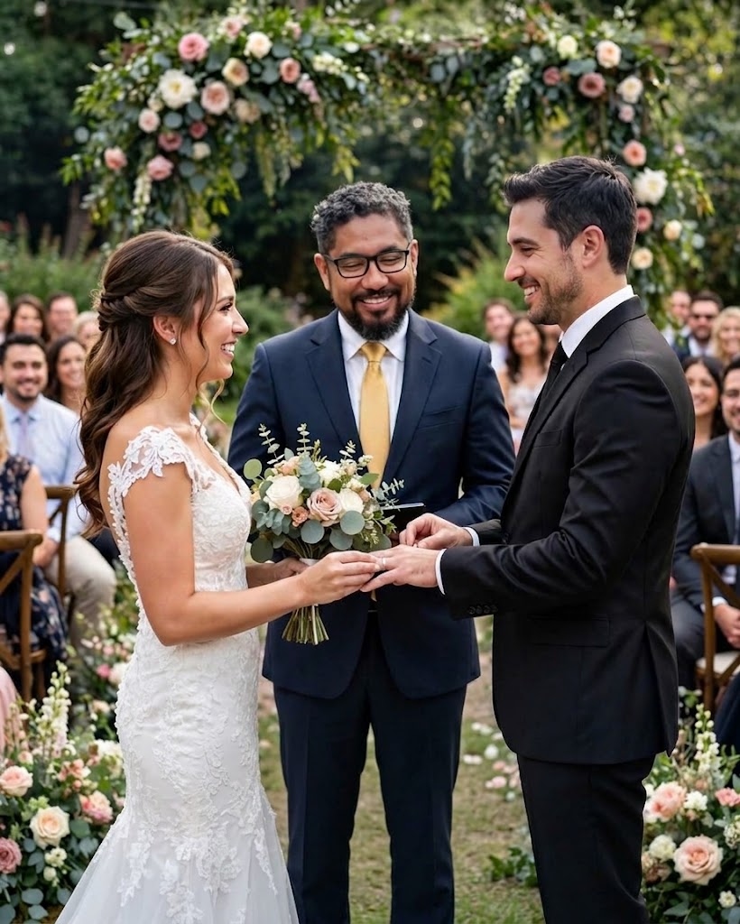 Master Officiant Conducting Ring Exchange Ceremony