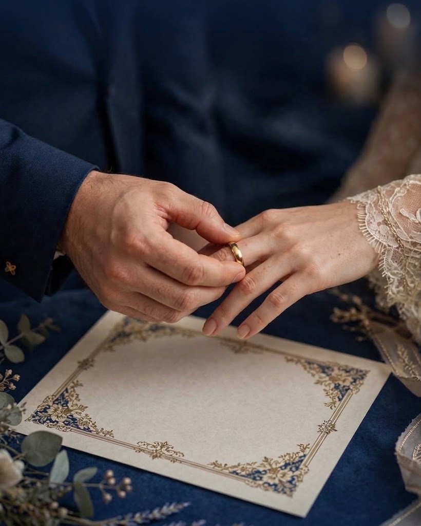 Legal Florida Marriage Certificate Solemnization and Ring Exchange